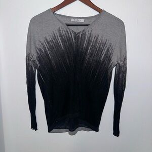 Gray and Black Women's Top